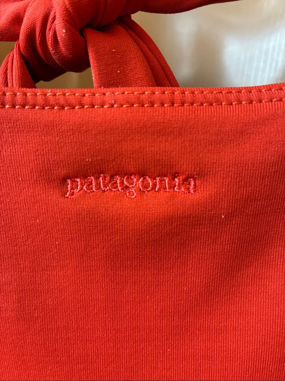 Patagonia Morning Glory Orange Halter Midi Dress, Medium - Picture 6 of 7
